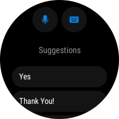 Press the microphone icon and follow the instructions on the screen to record and send the required reply.
