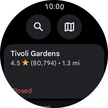 Press the required destination.