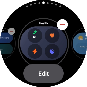 Press the remove widget icon.