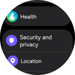 Press Security and privacy.