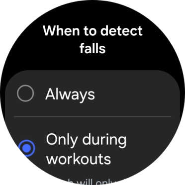 Press the required setting. Press the required setting.