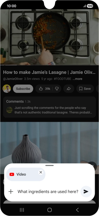 Follow the instructions on the screen to type or speak the required question for the video.