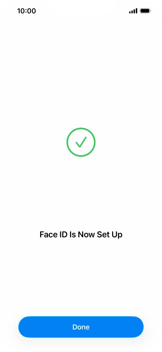 Press Done. If you haven't previously selected a phone lock code, key in a code of your own choice twice.