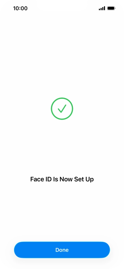 Press Done. If you haven't previously selected a phone lock code, key in a code of your own choice twice.