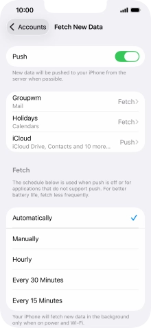 Press the indicator next to 