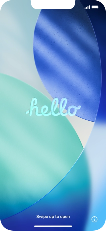 Slide your finger upwards starting from the bottom of the screen.