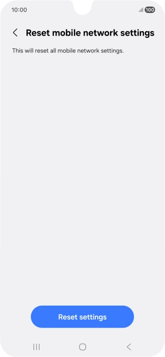 Press Reset settings.