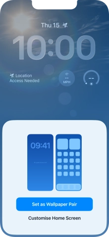 To use the same colour theme on the home screen, press Set as Wallpaper Pair.