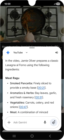 The answer from Gemini to your question is displayed.