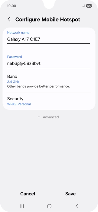 Press the field below 