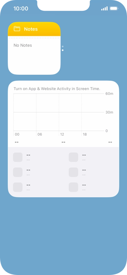 Press and hold the required Widget Stack.