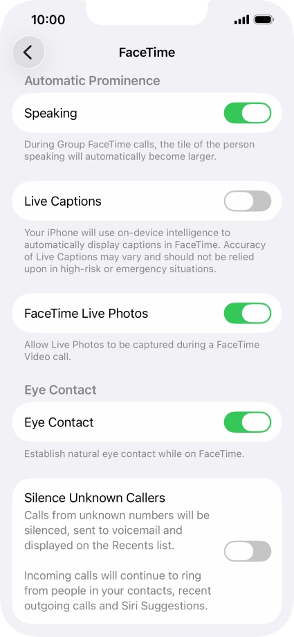 Press the indicator next to 