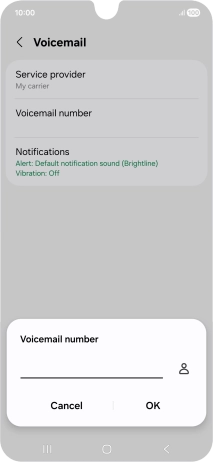 Key in +61414121121 and press OK.