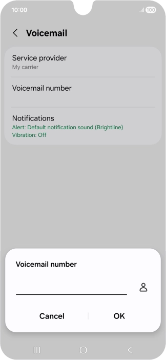 Key in +61414121121 and press OK.