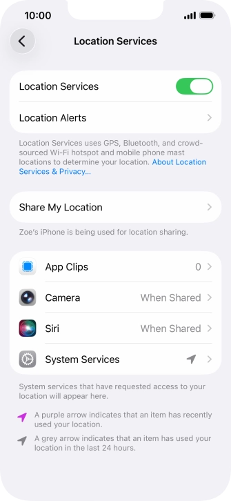 Press the required app.