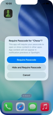 Press Require Passcode.