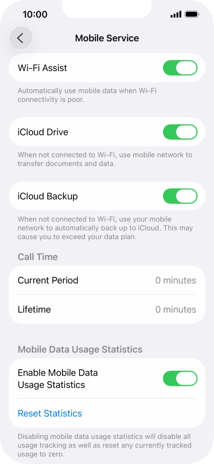 Press the indicator next to 