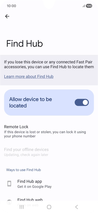 Press the Home key to return to the home screen.