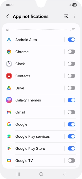 Press the drop down list.