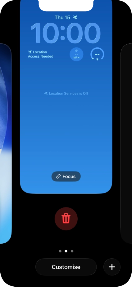 Press the delete icon.