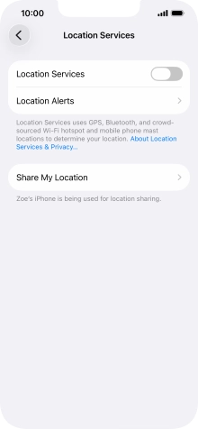 Press the indicator next to 