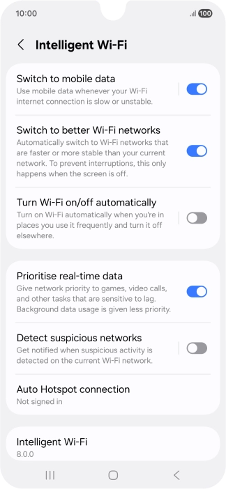 Press the indicator next to 