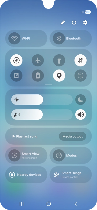 Press the settings icon.