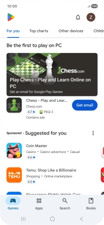 Press the profile icon.