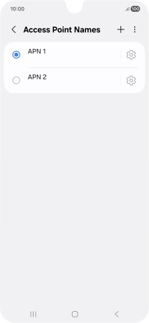 Press the field next to the data connection to activate it.