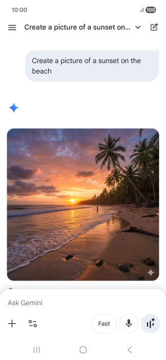 You can also ask Gemini to generate a picture based on your description.