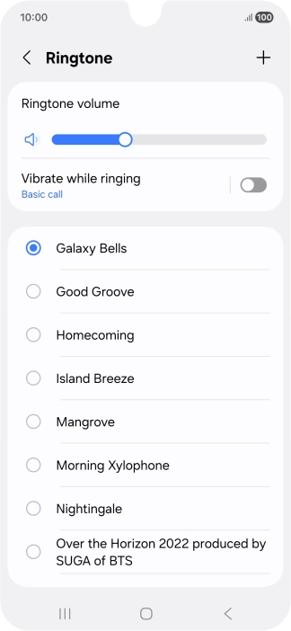 Press the required ring tones to hear them.