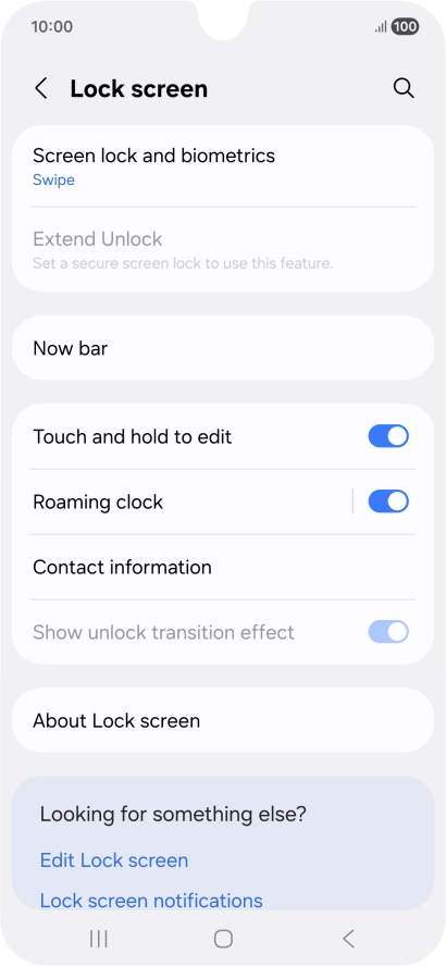 Press Screen lock and biometrics.