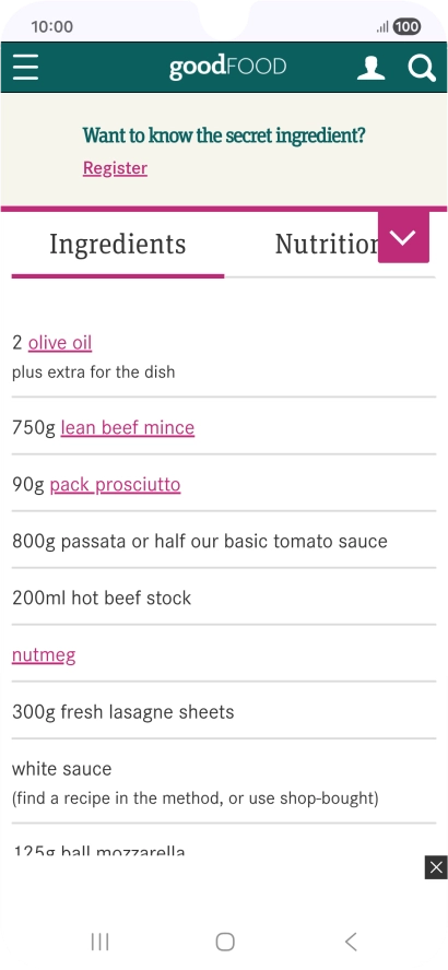 Go to the required screen.