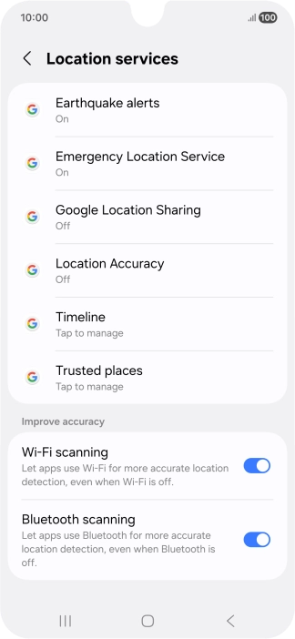 Press Location Accuracy.