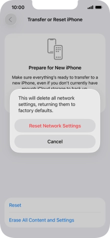 Press Reset Network Settings.