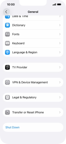 Press Transfer or Reset iPhone.