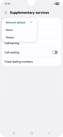 Press Always to turn on caller identification.