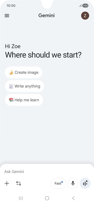 Press the profile icon.