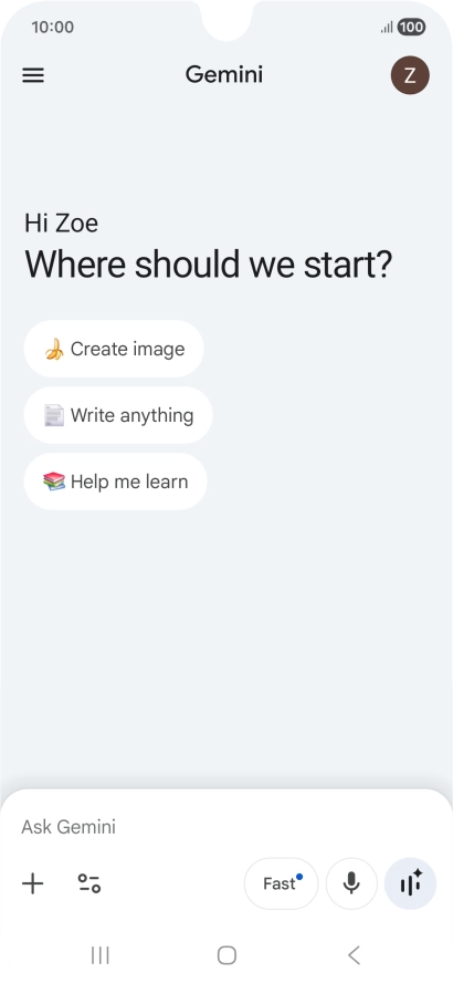 Press the profile icon.