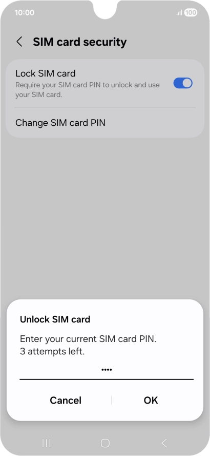 Key in your PIN and press OK.