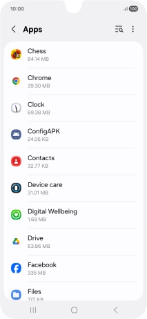 Press the required app.