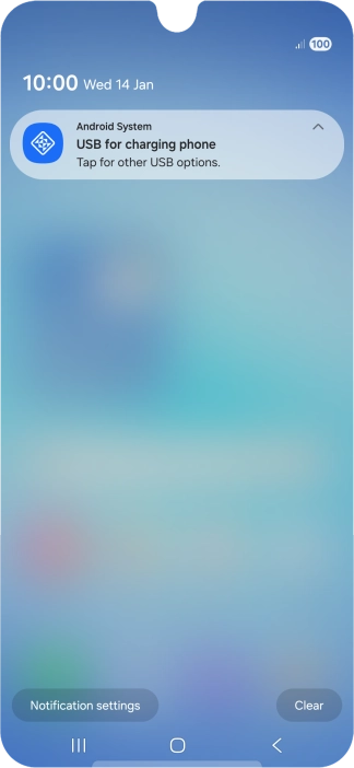 Press Tap for other USB options..