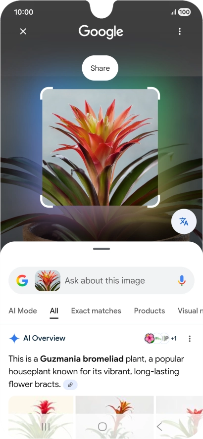 Follow the instructions on the screen to use the search results.
