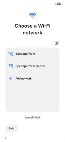 Press the required Wi-Fi network.