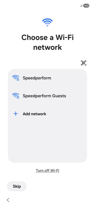 Press the required Wi-Fi network.
