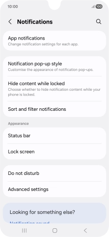 Press App notifications.