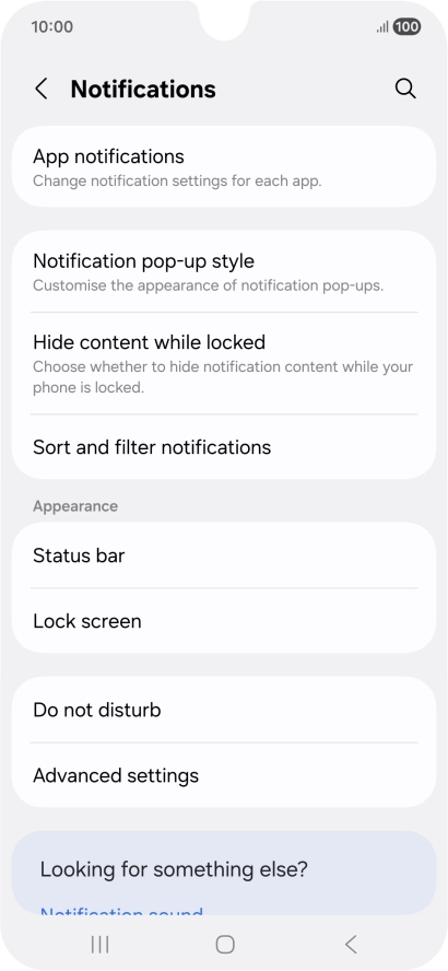 Press App notifications.
