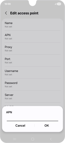 Key in live.vodafone.com and press OK.