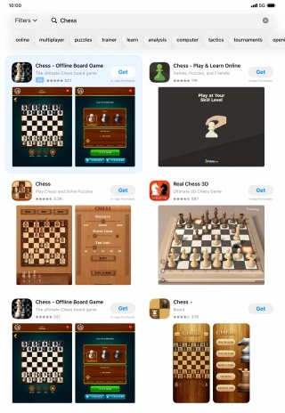 Press the required app. Press the required app.