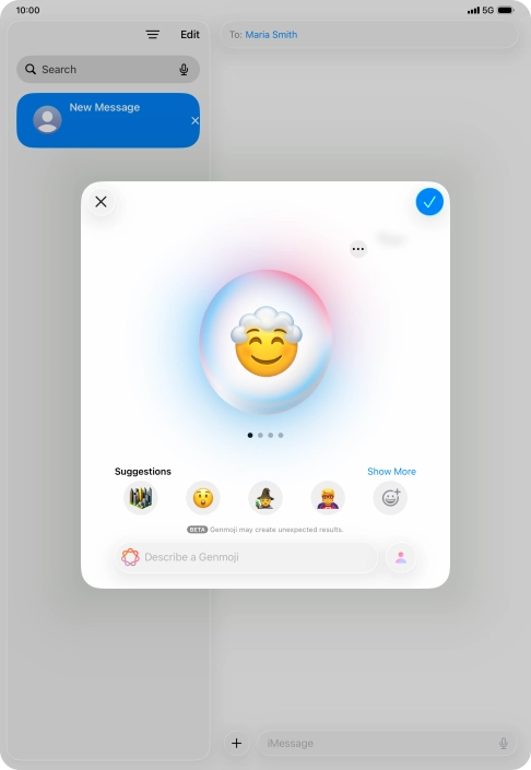 Slide your finger right or left on the screen to see the generated results. Slide your finger right or left on the screen to see the generated results.
